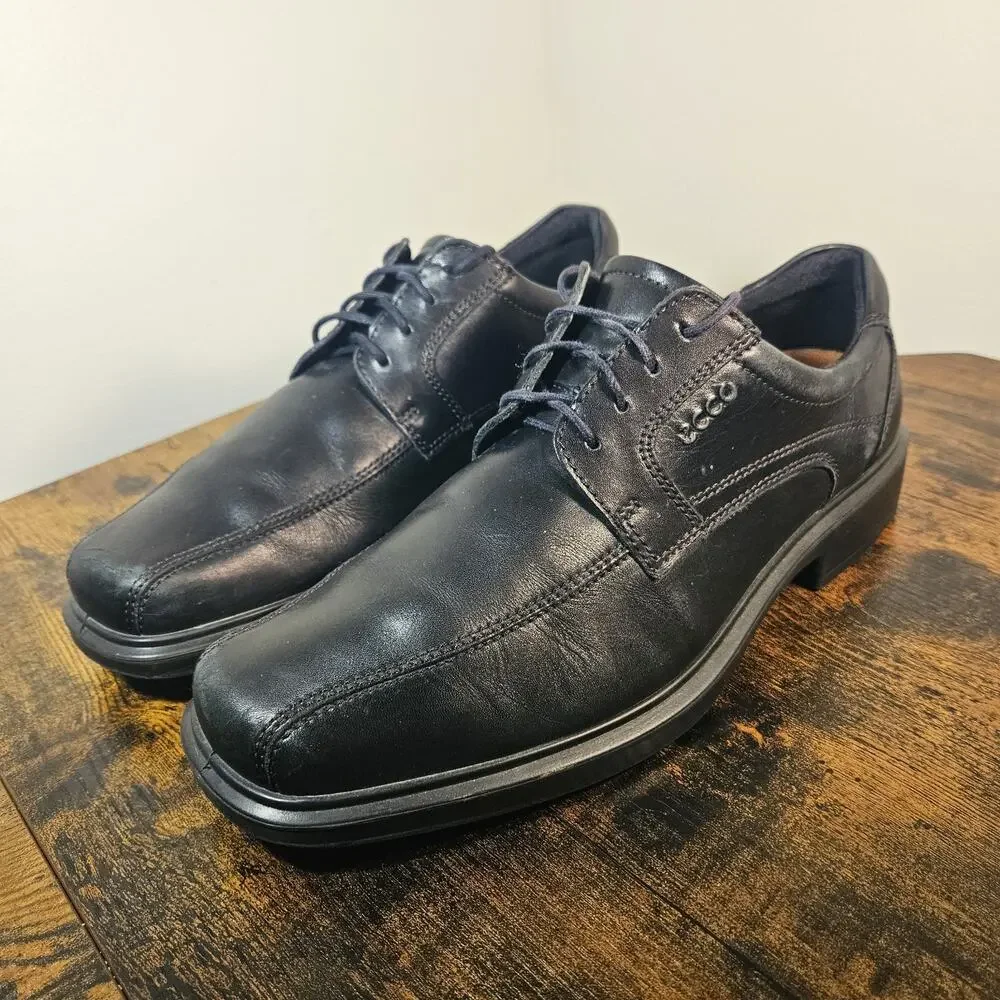 Men's ECCO Helsinki 2 Bike Toe Tie Casual Shoe EU 43 US 10 Black Oxford